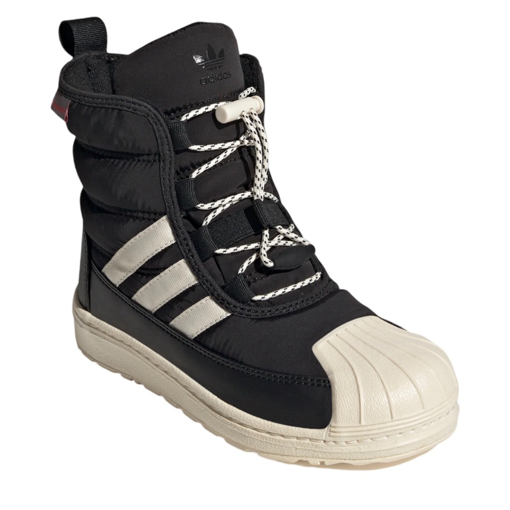 ADIDAS • Little Kids Originals Superstar 360 2.0 Boots Black Includes Box - Picture 1 of 8
